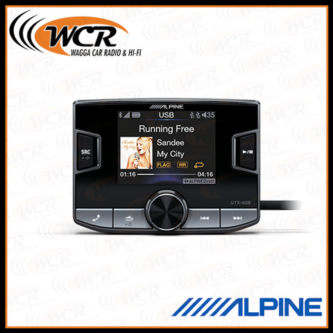 Alpine UTX-A09 Digital Media AM/FM Receiver with Bluetooth and Dual USB