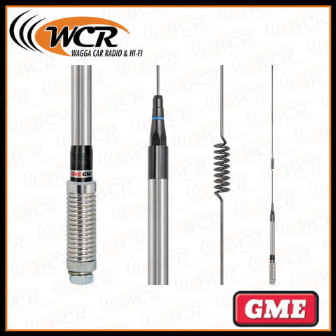 GME AE4017K2 UHF Elevated Feed Ant/Spring, BLK 6.6dBi