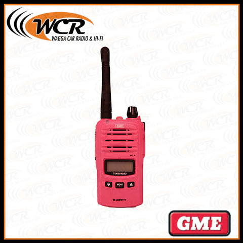 GME TX6160XMCG 5/1 WATT IP67 UHF CB HANDHELD RADIO - PINK